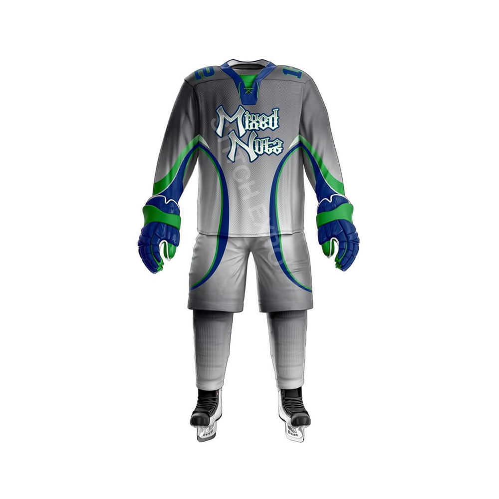 Youth ice hockey uniform with breathable fabric for kids