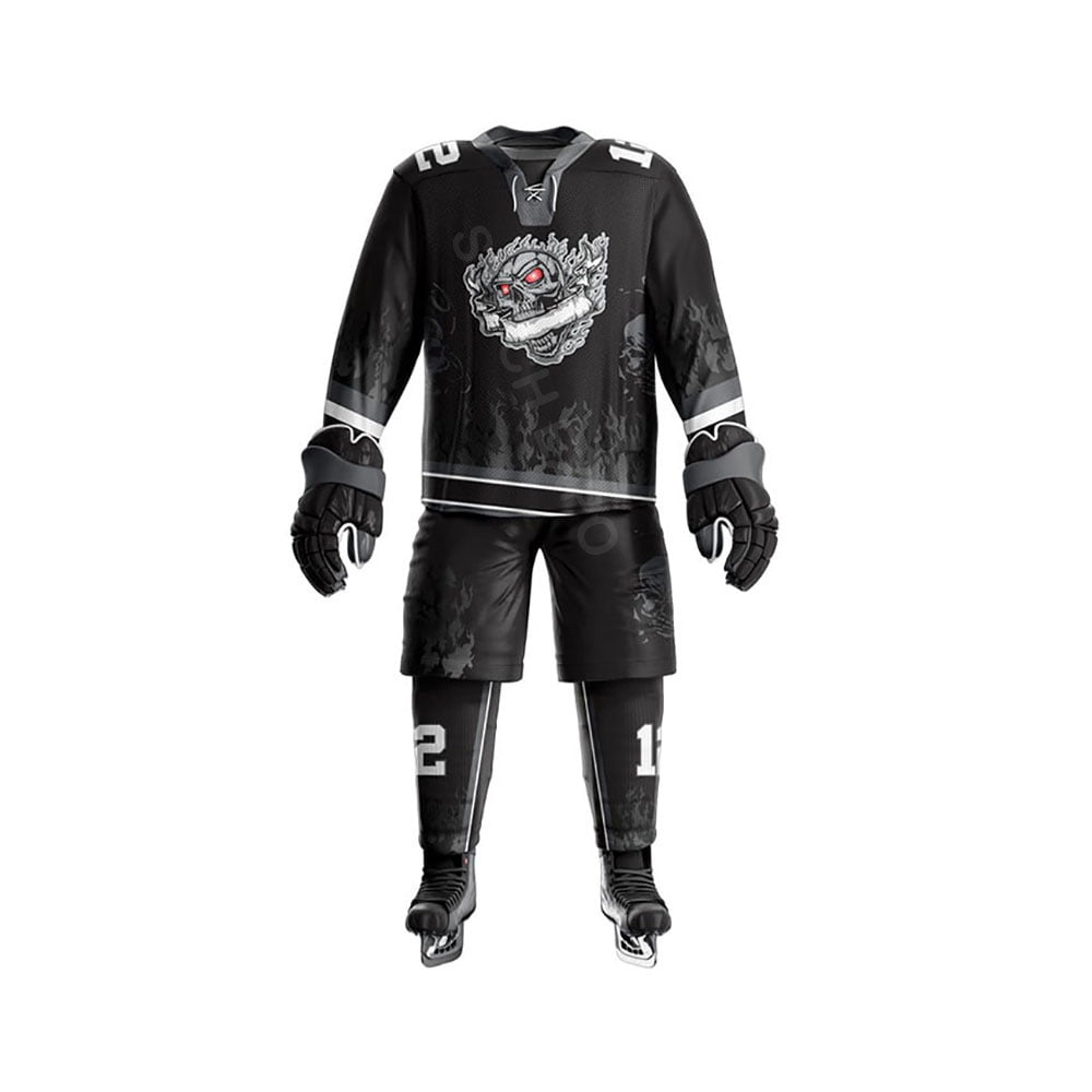 Premium custom ice hockey uniform with team logo