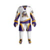 Custom ice hockey goalie uniform with reinforced protection