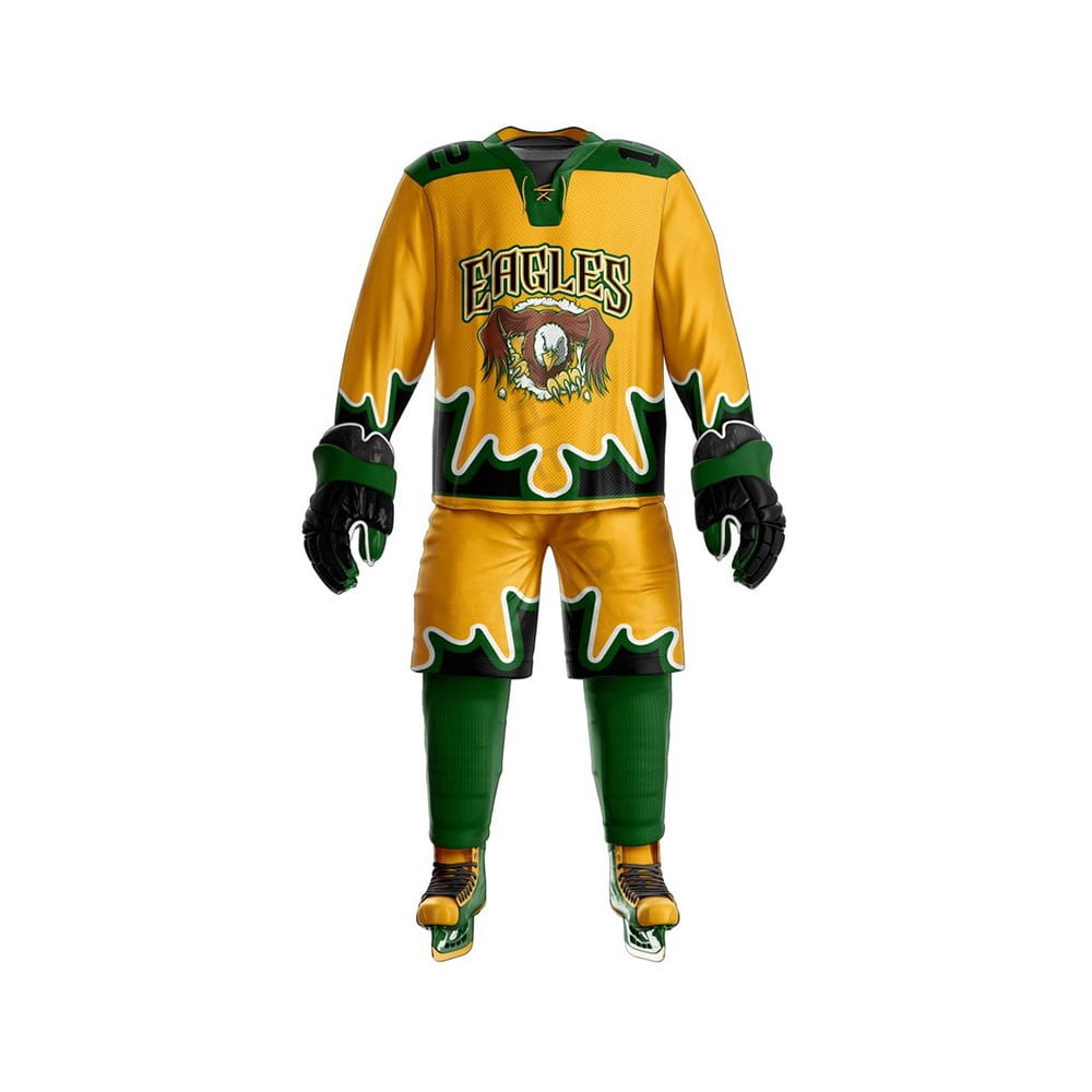 Professional ice hockey uniform with team customization