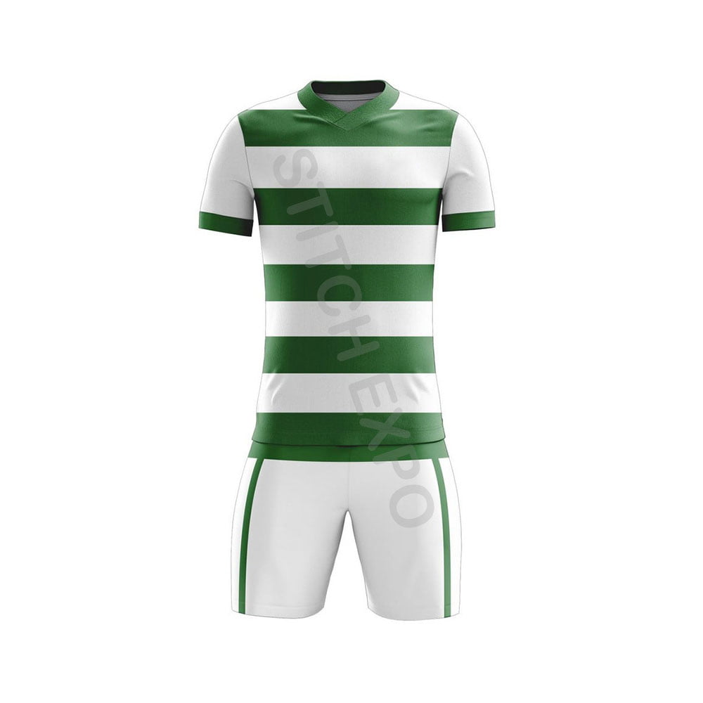 High-quality custom soccer uniform with a breathable jersey & shorts