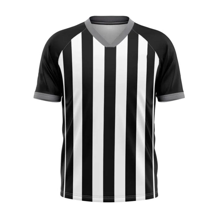 Custom Referee Shirt | Black & White Striped Official Sports Jersey ...