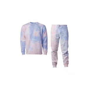 Custom Pastel Tie-Dye Sweatsuit with Sweatshirt and Joggers for Men & Women