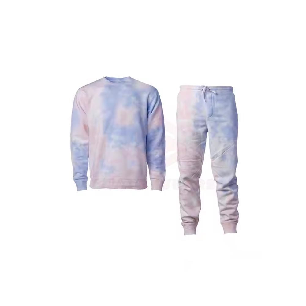 Custom Pastel Tie-Dye Sweatsuit with Sweatshirt and Joggers for Men & Women