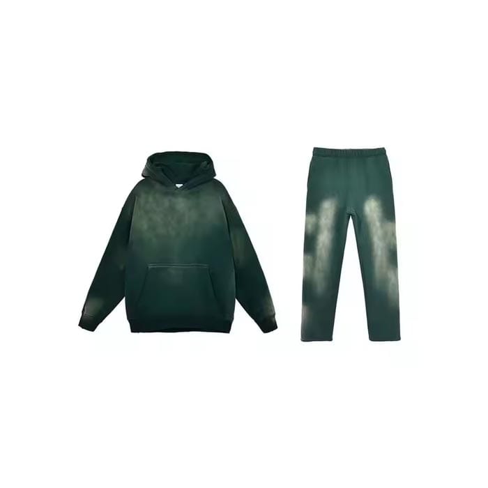 Washed-out vintage hoodie and joggers for a relaxed streetwear look