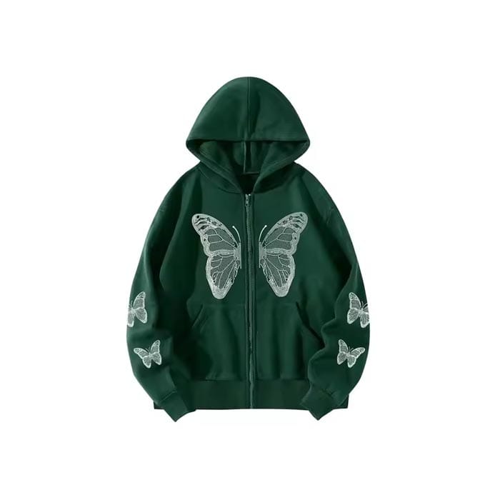Classic rhinestone hoodie with sparkling embellishments and soft fabric.