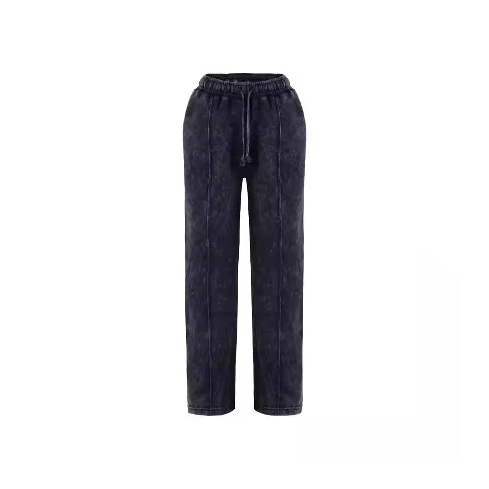 Acid-washed cropped sweat suit – vintage sweatshirt and jogger set for streetwear brands