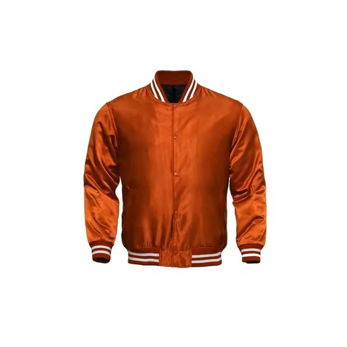 embroidered satin varsity jacket with personalized designs