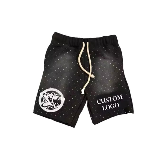 Custom sunfaded shorts with premium embroidered design and vintage wash
