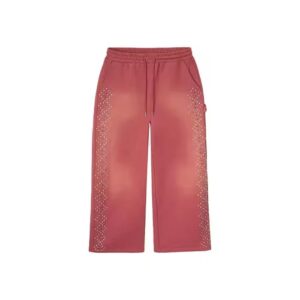 Custom logo rhinestone joggers for streetwear and branding
