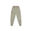 Baggy oversized cargo pants in beige with deep pockets and elastic waistband