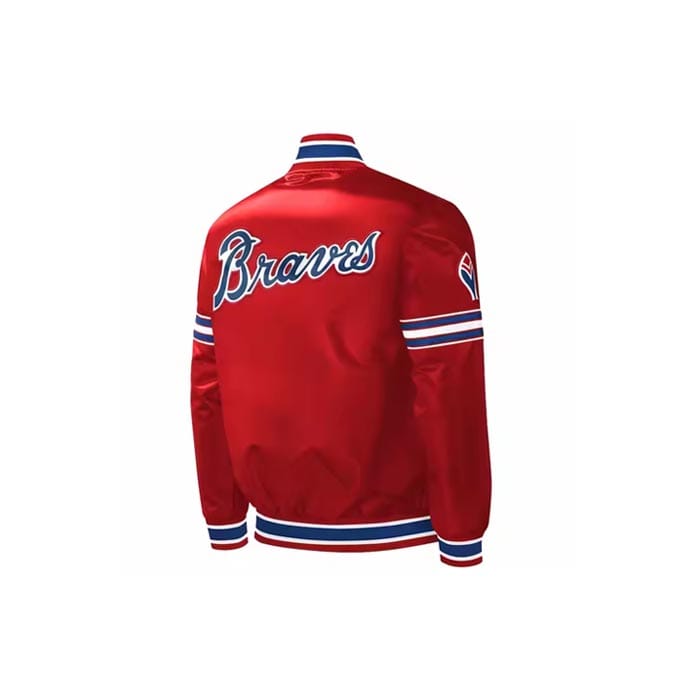 Custom satin jacket with high-quality chenille patches for branding