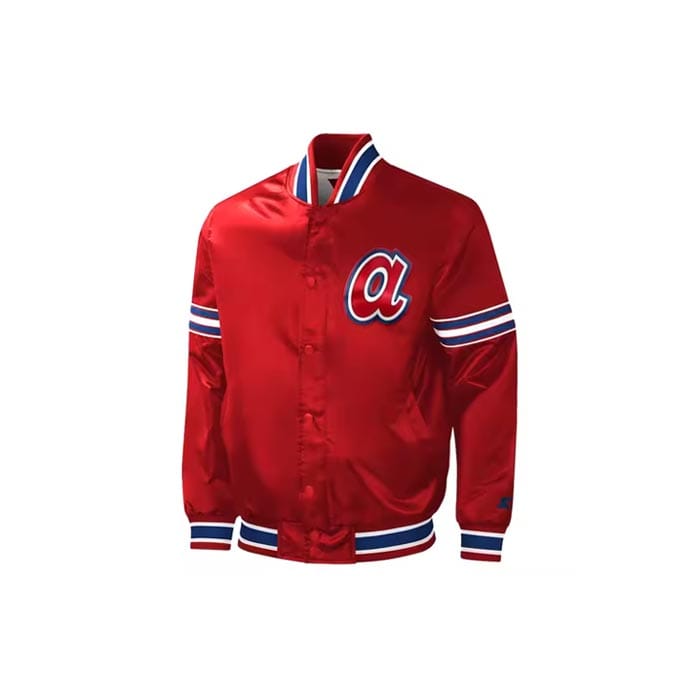 Custom satin jacket with high-quality chenille patches for branding