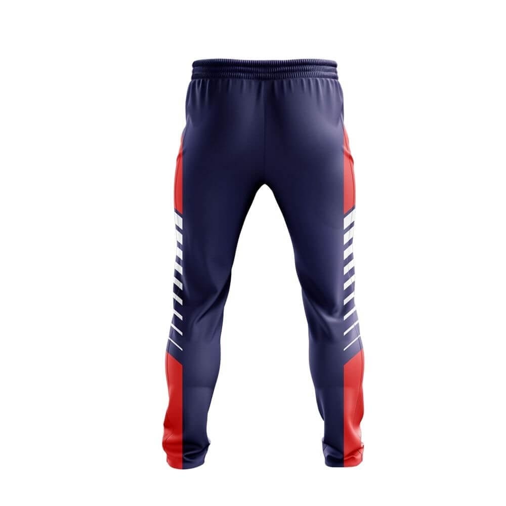 Custom sublimated cricket trousers with stretchable and breathable fabric for maximum performance