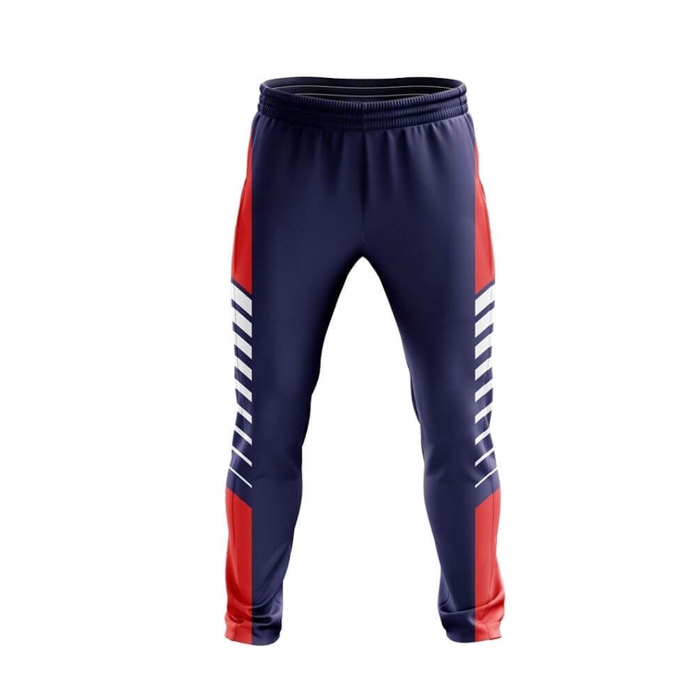 Custom sublimated cricket trousers with stretchable and breathable fabric for maximum performance