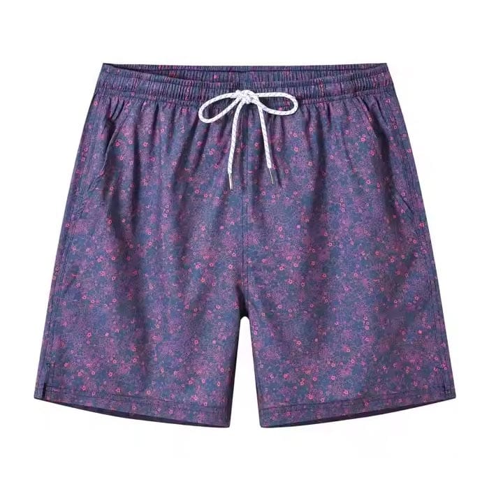 Lightweight sublimated running shorts with quick-dry fabric
