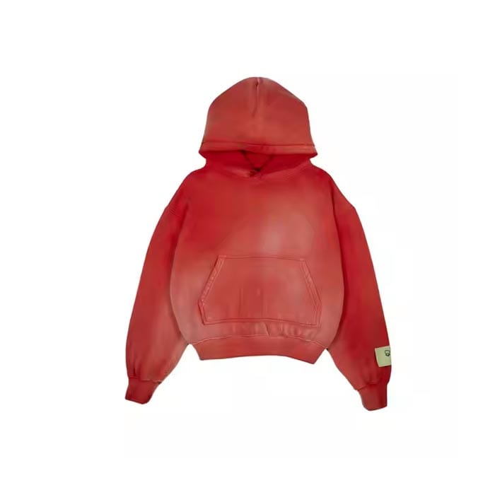 Custom sun-faded hoodie with vintage wash and oversized fit for a trendy streetwear look