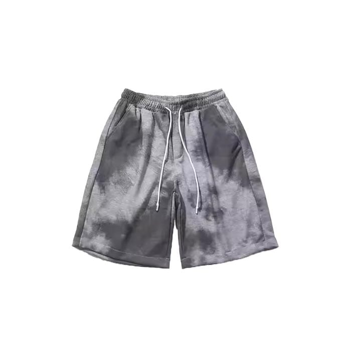 Custom tie dye shorts with vibrant, unique color patterns