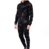 Custom hoodie and joggers with unique tie-dye patterns