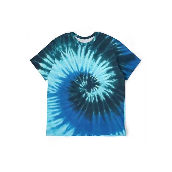 Vibrant custom tie-dye t-shirts with unique swirl patterns