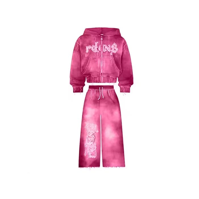 Custom Sunfaded hoodie and joggers for women’s activewear