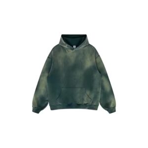 Distressed sun-faded hoodie with a grunge-inspired worn look and soft feel.