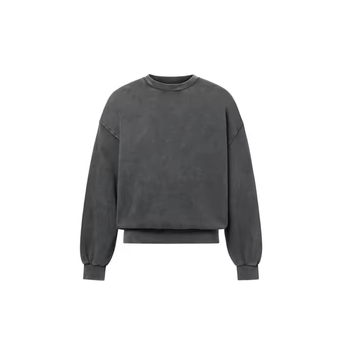 Drop shoulder acid wash sweatshirt – relaxed fit with custom embroidery options.