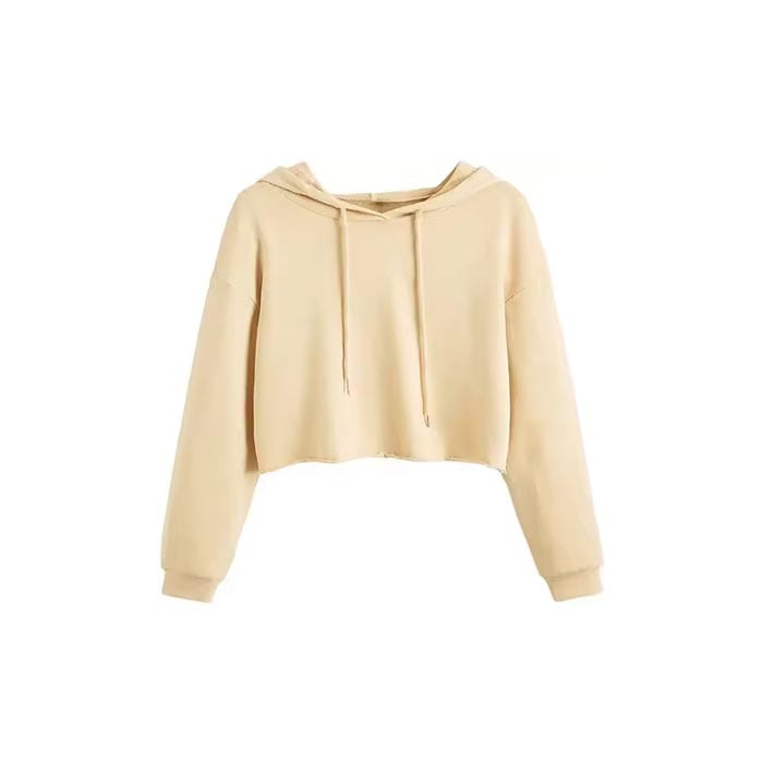 Women's embroidered raw hem hoodie with stylish details