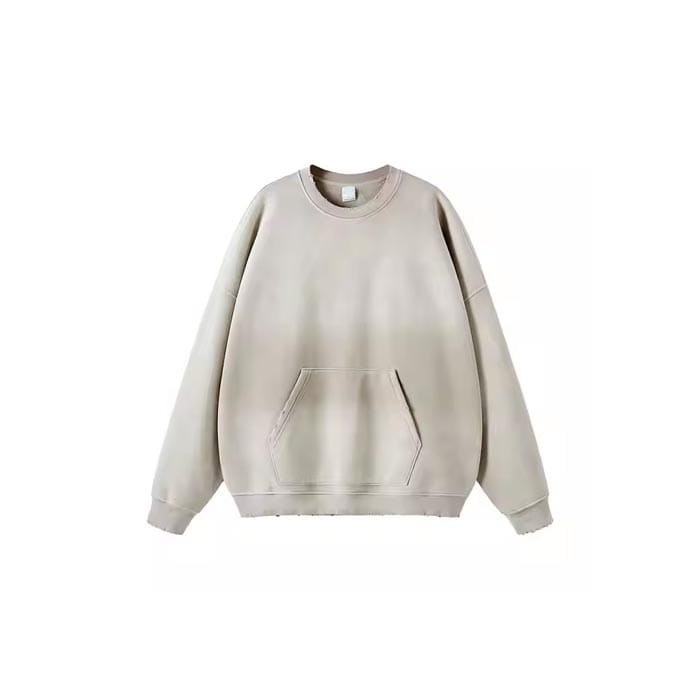 Embroidered sun faded sweatshirt – premium stitching with custom logo options.