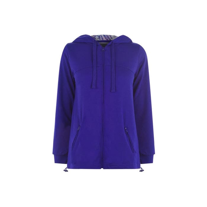 Women's embroidered zip-up hoodie with elegant details
