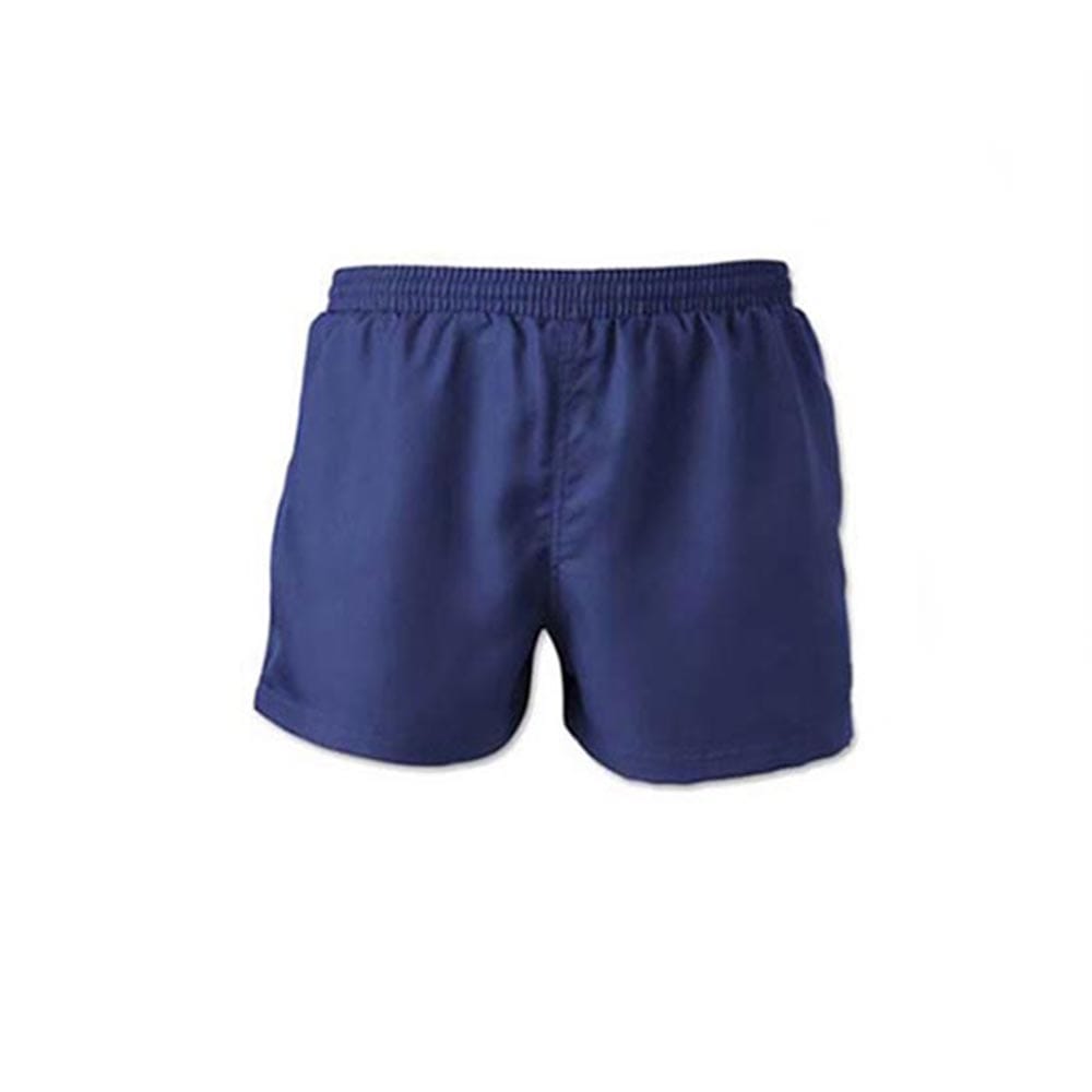 Men's custom rugby shorts with reinforced seams and moisture-wicking fabric