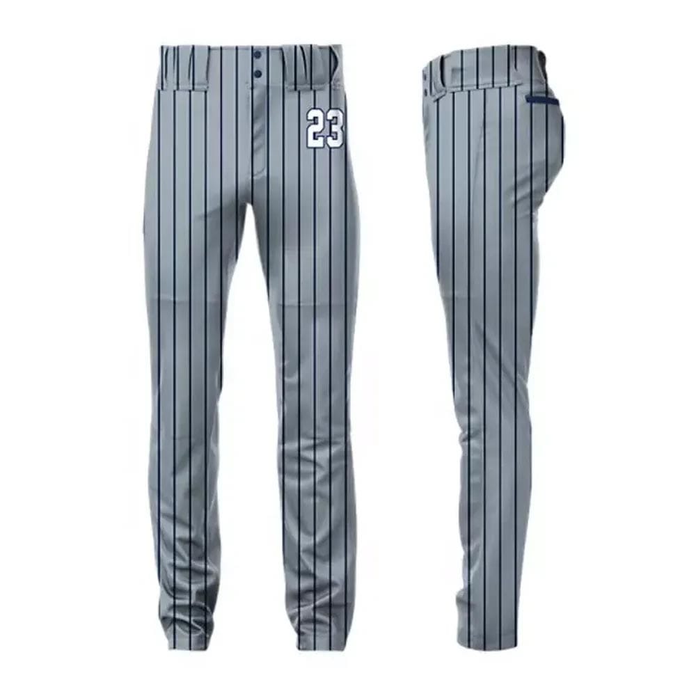 Men's slim-fit baseball pants with an athletic design and customizable features