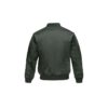 Green oversized bomber jacket with elastic hem and cuffs