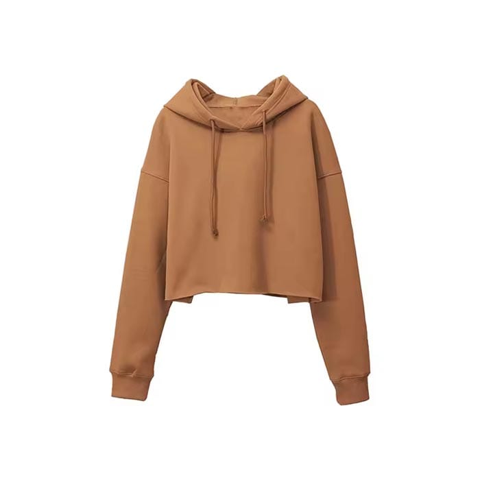Women's oversized raw hem hoodie in relaxed fit