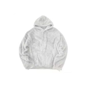 Oversized sherpa fleece hoodie with extra warmth and a relaxed fit.