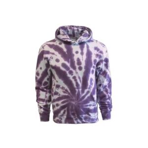 Oversized tie-dye hoodie with a relaxed fit and bold color patterns.
