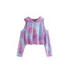 Oversized women's tie-dye hoodie with a bold color splash design