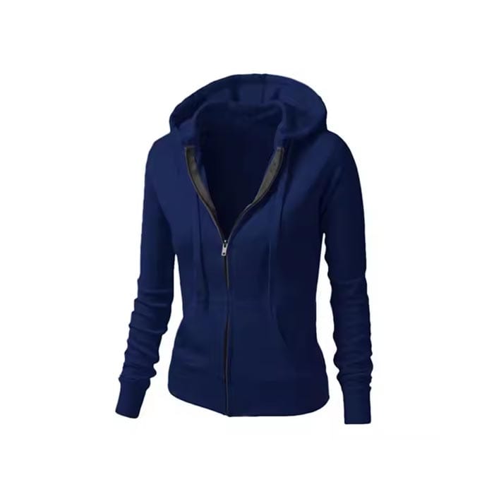 Oversized women's zip-up hoodie in relaxed fit