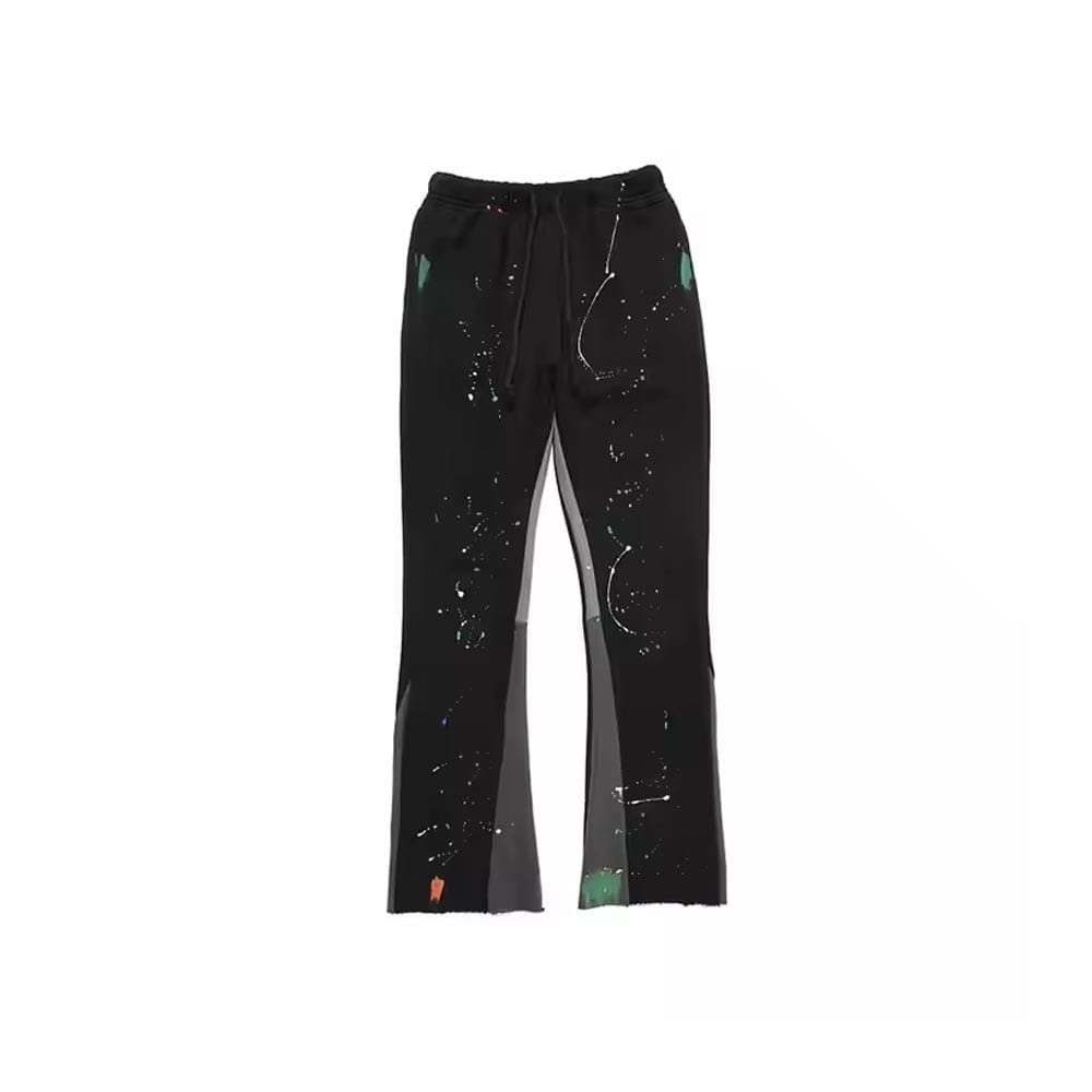 Pant splatters flared sweatpants – artistic fleece joggers for streetwear