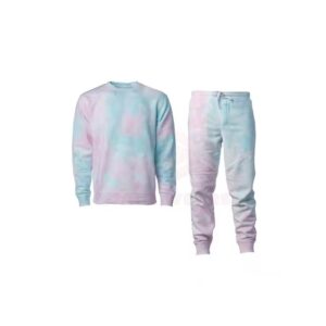 Pastel Gradient Oversized Tie-Dye Sweatsuit – Sweatshirt & Joggers