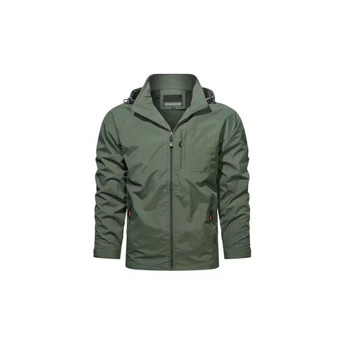 Custom windbreaker jacket with printed brand logo