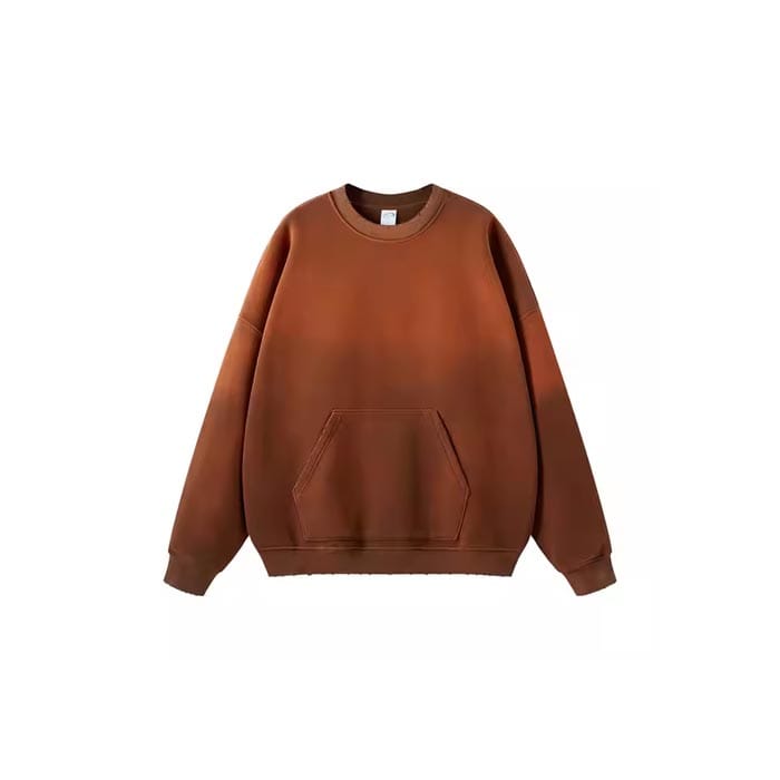 Puff printed sun faded sweatshirt – 3D raised logo effect, perfect for bold branding.