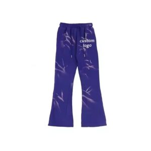 Raw hem flared denim pants – custom vintage high-waist jeans for fashion brands