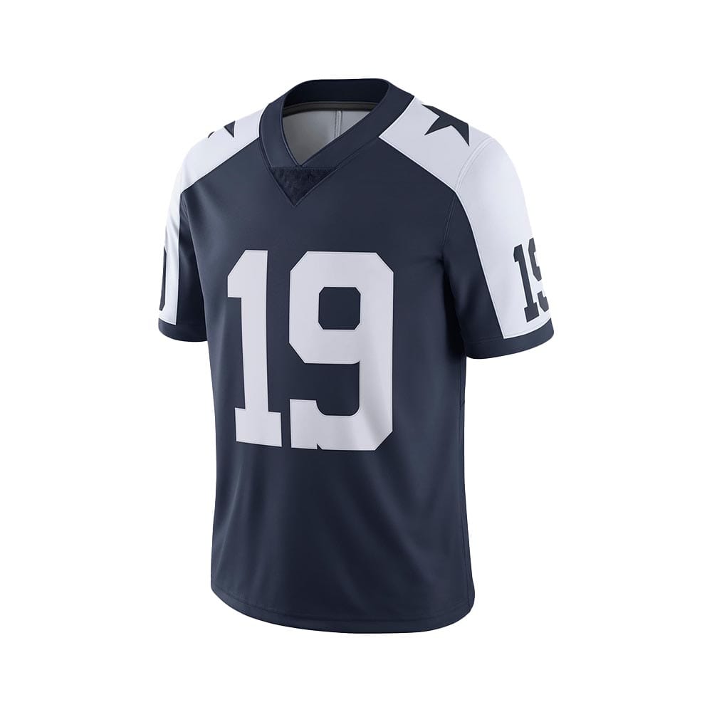 Custom reversible football jersey with dual-color design for home and away games.