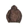 Sherpa fleece hoodie with deep pockets for warmth and convenience.