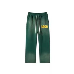 Sunfaded joggers with custom embroidery design