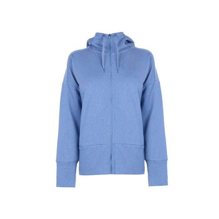 Women's sunfaded zip-up hoodie with a washed-out look