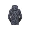 Tactical camouflage softshell jacket with waterproof and windproof fabric, orange zippered accents, and adjustable hood for outdoor activities.