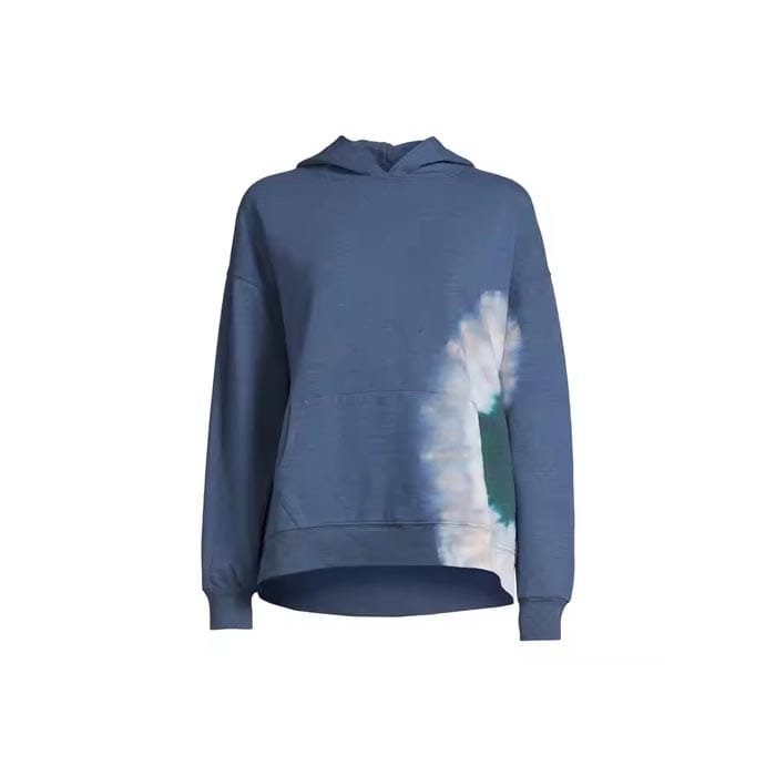 Women's oversized tie-dye pullover hoodie in vibrant colors