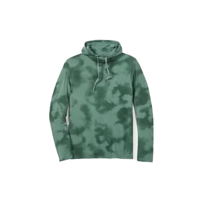 Vintage-style tie-dye hoodie with a retro wash and soft cotton fabric.